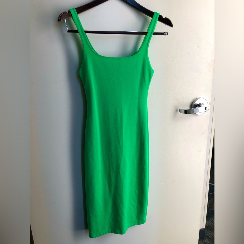 ZARA MIDI Tank Dress in Kelly Green